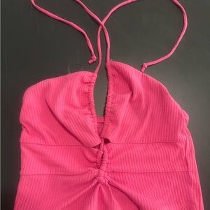 Wild Fable Ribbed Pink Going Out Top